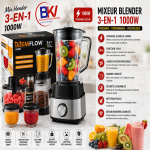 Pack blender multifonction EMFLOW avec bol à smoothie, hachoir et moulin à grains.