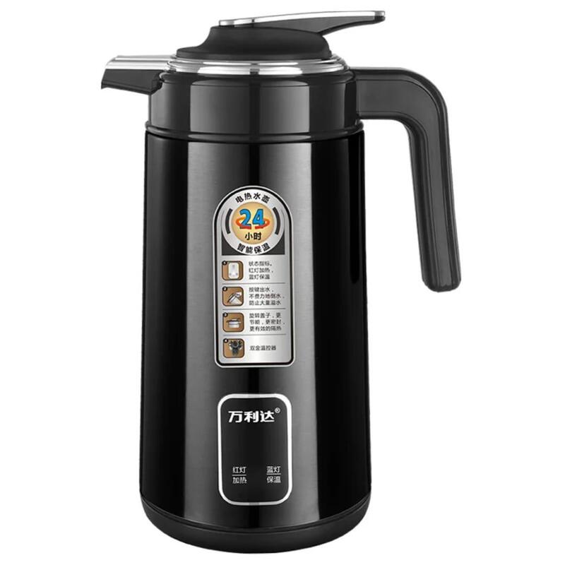 Cafetière isotherme noire moderne avec affichage de conservation 24 heures.