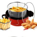 Mini friteuse compacte avec panier égouttoir pour frites et poulet