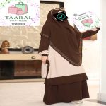 Ensemble 3 Pièces Tunique et Khimar Brodé – Image 2