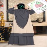 Ensemble 3 Pièces Tunique et Khimar Brodé – Image 3