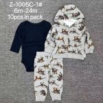 Ensemble 3 Pièces Veste, Body et Pantalon pour Bébé – Image 3