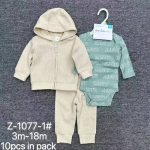 Ensemble 3 Pièces Veste, Body et Pantalon pour Bébé – Image 4