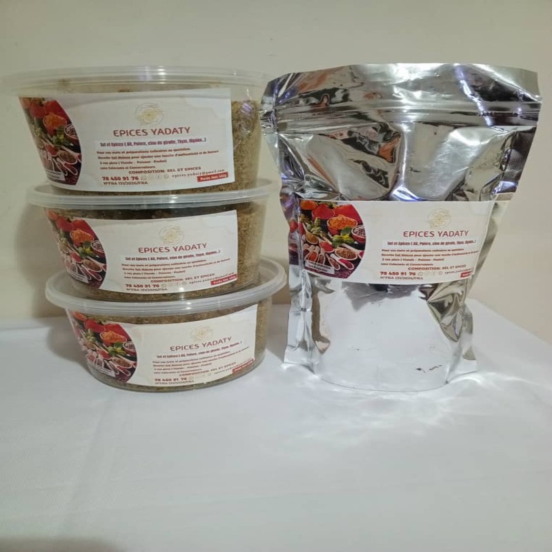 Pot d'Épices Yadaty 450 g, mélange d'épices naturel pour viande, poisson et poulet.