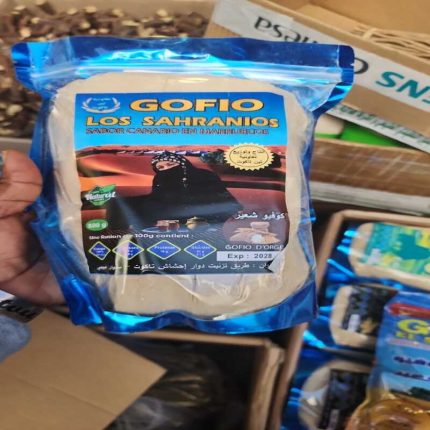 Gofio d'Orge 800 g Los Sahranios, farine d'orge grillée riche en nutriments.