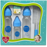 Kit biberons Baby Smile avec brosse et tétine silicone