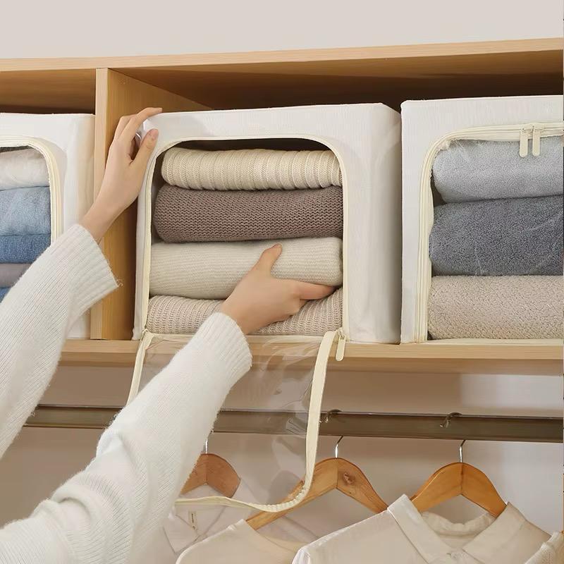Boîte de rangement pour vêtements pliable Boîte de rangement pliable pour vêtements avec fenêtre transparente