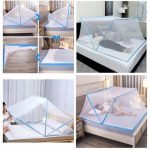Moustiquaire de lit pliable avec armature et filet de protection