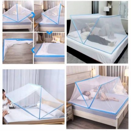 Moustiquaire de lit pliable avec armature et filet de protection
