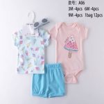 Ensemble bébé 3 pièces rose