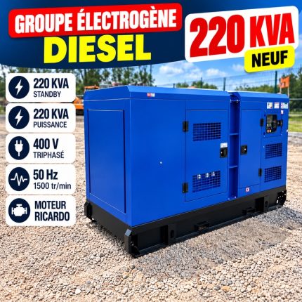 Groupe électrogène diesel TX-POWER TX300 220 KVA neuf