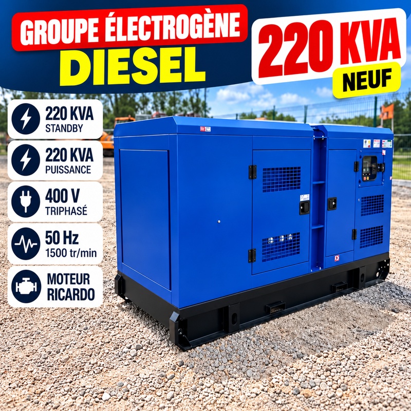 Groupe électrogène diesel TX-POWER TX300 220 KVA Groupe électrogène diesel TX-POWER TX300 220 KVA neuf