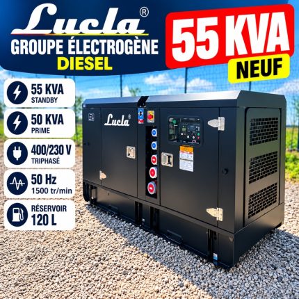 Groupe électrogène diesel LUCLA 55 KVA neuf
