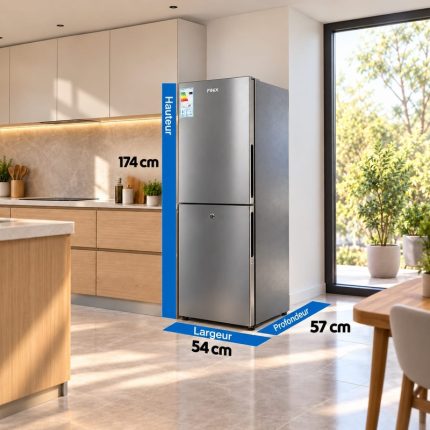 Réfrigérateur combiné FINIX FIN330 330 L gris