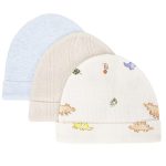 Lot de 4 bonnets bébé aux motifs et coloris variés