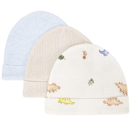 Lot de 4 bonnets bébé aux motifs et coloris variés