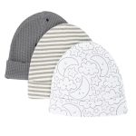 Lot de 4 bonnets bébé aux motifs et coloris variés