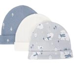 Lot de 4 bonnets bébé aux motifs et coloris variés
