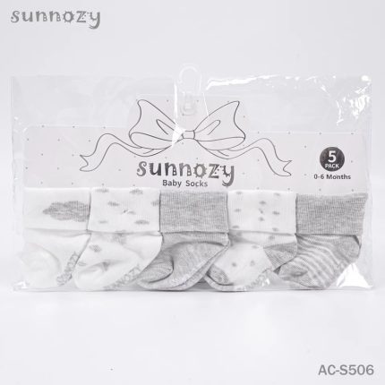 Lot de 5 paires de chaussettes bébé en coton 0-6 mois