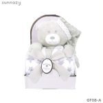 Couverture bébé avec doudou ours en coffret cadeau