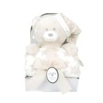 Couverture bébé avec doudou ours en coffret cadeau