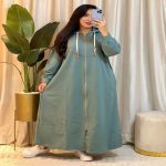 Robe longue femme à capuche et fermeture zippée