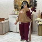 Ensemble femme sport 2 pièces avec sweat à manches longues et pantalon assortie