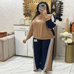 Ensemble femme sport 2 pièces avec sweat à manches longues et pantalon assortie