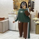 Ensemble femme sport 2 pièces avec sweat à manches longues et pantalon assortie