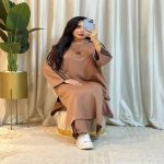 Ensemble femme 2 pièces avec tunique longue et pantalon assorti